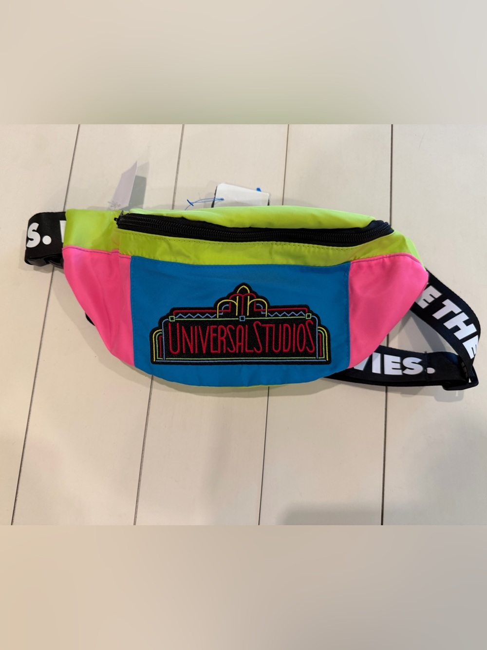 Universal Neon Colorblock Crossbody Fanny Pack - Blue, Pink, Lime